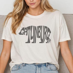 Gatlinburg TN in a bear shape SVG Cut file