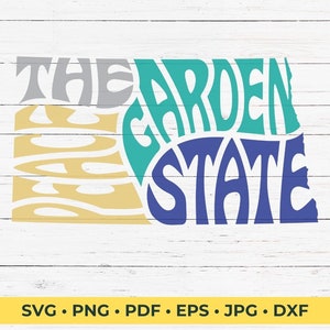 North Dakota The Garden State SVG-Schnittdatei