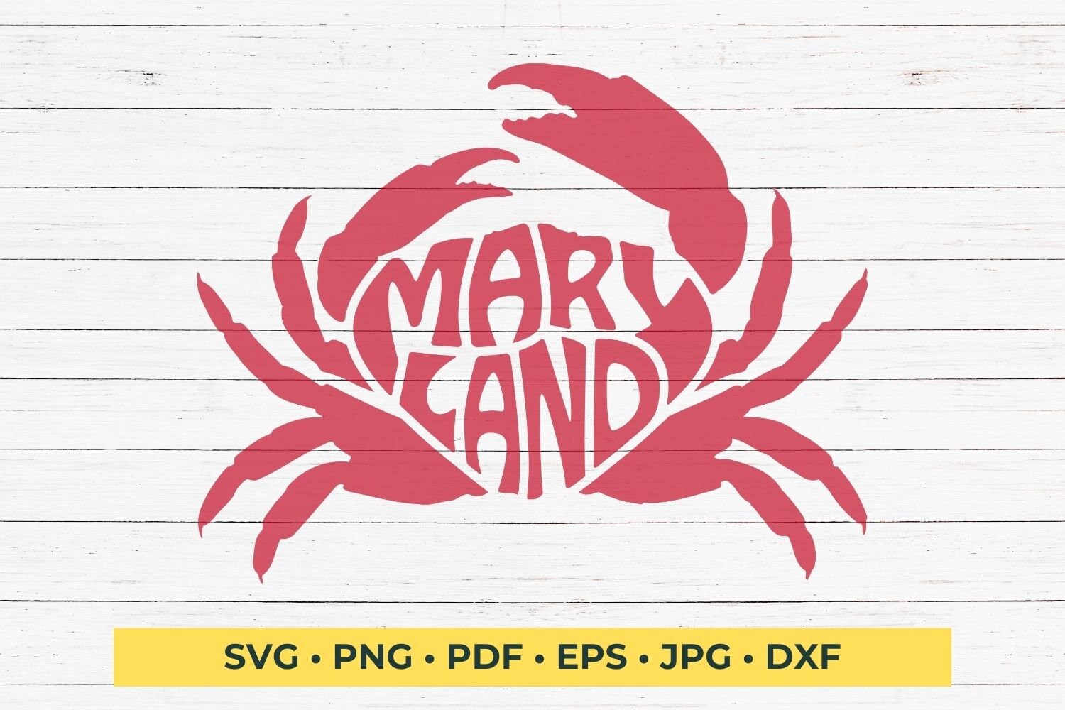 Maryland Crab Word Art SVG Cut File - Etsy