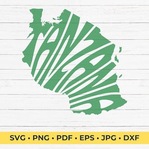 Tanzania Typography Word Art SVG Cut File