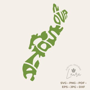Fichier de coupe SVG Word Art typographie Nouvelle-Écosse