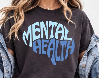 Mental Health SVG PNG | Brain Word Art Cut File | Awareness Gift | Cricut Silhouette