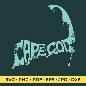 Cape Cod Wort Kunst SVG-Schnittdatei