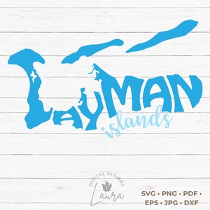 Cayman Islands Wortkunst in Kartenform SVG-Schnittdatei