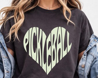 Pickleball Heart Word Art SVG Cut File for Cricut & Silhouette, Shirt Design, Sports Lover Gift