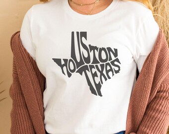 Archivo SVG PNG de Houston, Texas / Archivo de corte con texto del estado / Regalo de Houston