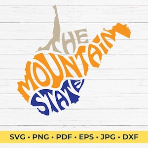 The Mountain State West Virginia Shape SVG Cut File