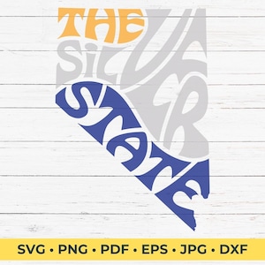 Nevada The Silver State gesneden SVG-bestand