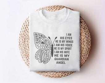 I Am His Eyes, He Is My Wings Butterfly SVG Design