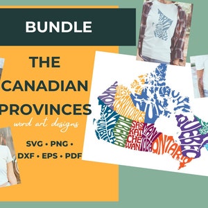 Canadian Provinces Word Art SVG Bundle