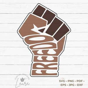 Freedom Fist Black History Month Juneteenth SVG cut file