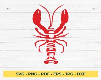 Louisiana Crawfish Word Art SVG Cut File