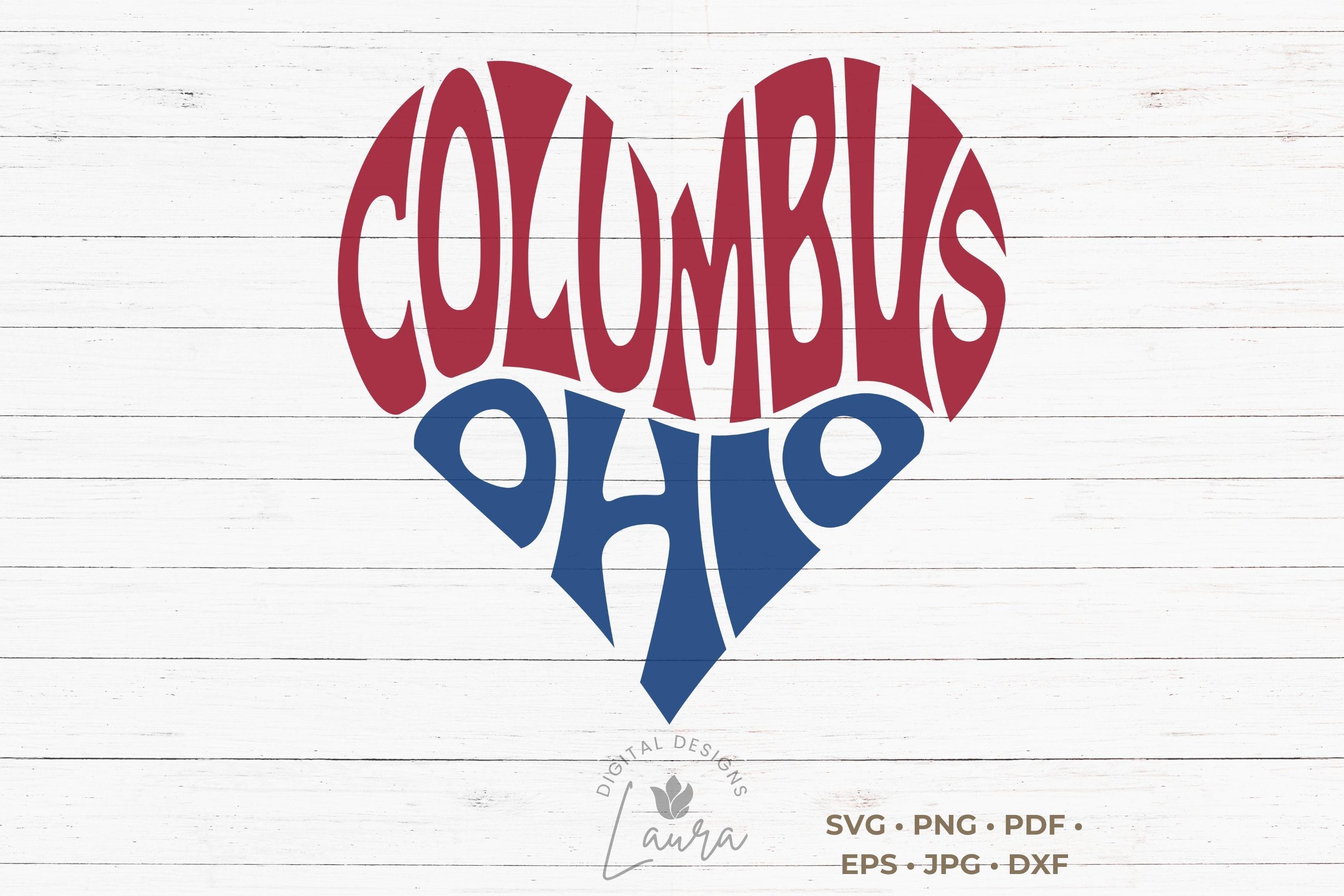 Columbus Ohio Heart SVG Cut File