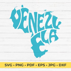 Venezuela Wortkunst in Landform SVG-Schnittdatei