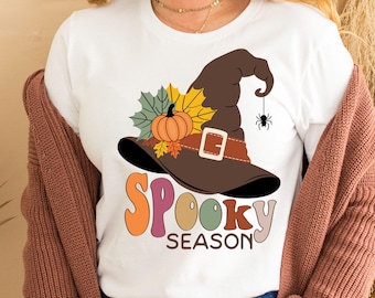 Spooky Season PNG | Witch Hat Pumpkin Design | Fall Halloween Art | Sublimation
