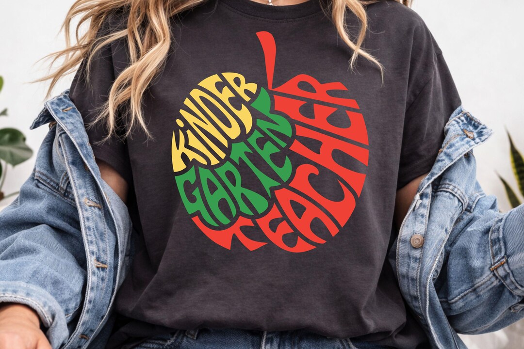 Kindergarten Teacher Apple SVG Cut - Etsy