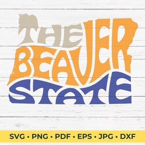 Oregon The Beaver State SVG Cut File