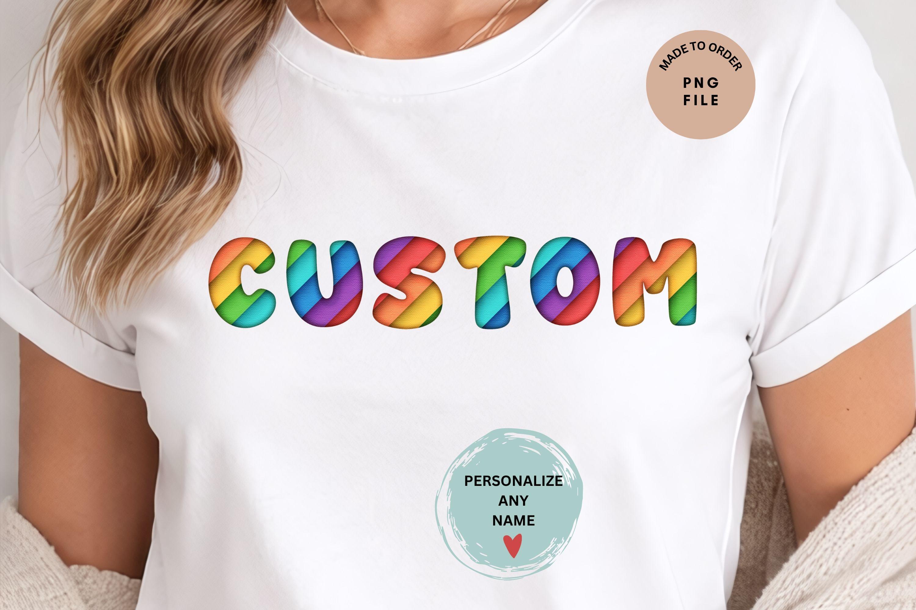 Custom Rainbow Name PNG | Personalized Word Art | Made To Order | Colorful Text Design