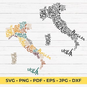 File di taglio SVG tipografico Italia