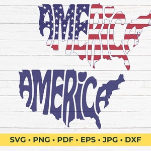 Gesneden SVG-bestand kaartvorm Amerika