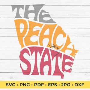 Georgia The Peach State SVG Cut File
