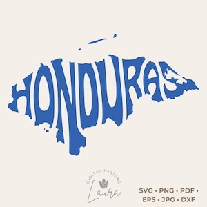 Honduras Typography Word Art SVG Cut File
