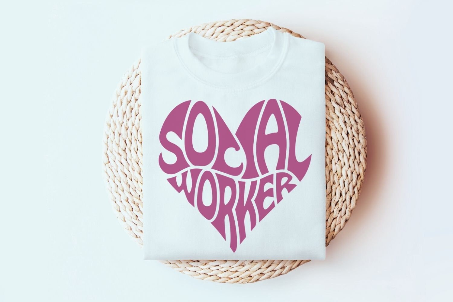 Social Worker Typography Heart Shape SVG Cut File - Etsy