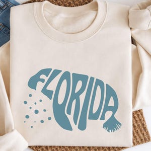 Florida SVG | Manatee Shape Word Art | Sea Cow PNG | Coastal Cut File