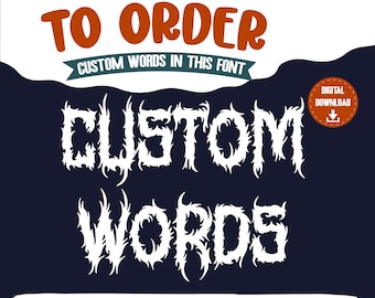 Personalized Gothic Text SVG | Heavy Metal PNG | Custom Word Art | Horror Font