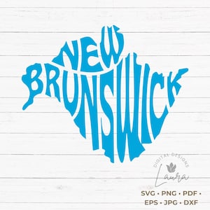 New Brunswick Cut File | Canada Province Word Art