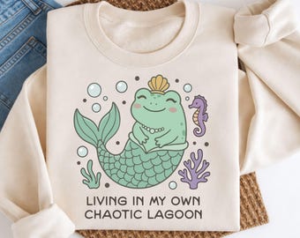 Cute Frog Mermaid  – Living in my own lagoon PNG