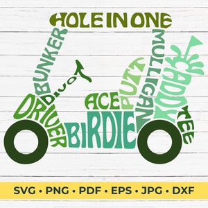 Golfkar typografie SVG-snede