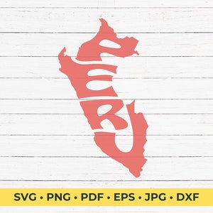 Peru Typography Word Art SVG Cut File