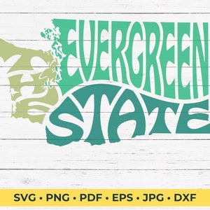 Washington The Evergreen State gesneden SVG-bestand