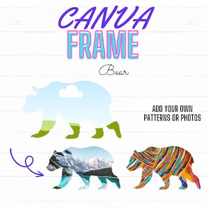 Bear Canva Frame Digital Template
