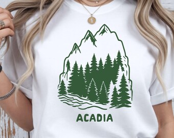 Acadia National Park SVG | Coastal Mountain Illustration | Maine PNG | Sublimation Design