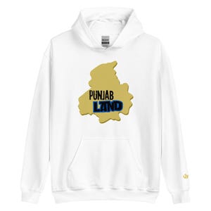 Herren Hoodie, Punjab, Punjab Land Hoodie, Punjabi, Punjab Stickerei, Punjab Tücher, Punjab Karten Hoodie, Punjab Druck, Trending Hoodie, Jatt