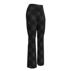 Flare leggings, bell bottom leggings, bell bottom pants, high waisted leggings, printed flare leggings, festive leggings, black leggings