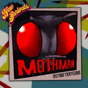MothMovie MothMAN Vinyl Sticker