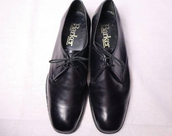 Barker Black Leather Derby Dress Shoes UK 7 / US 8 Made in England