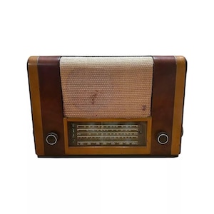 1947 / 48 Philips Radio Model CM50-A Tube Wood Working 40s Good Condition