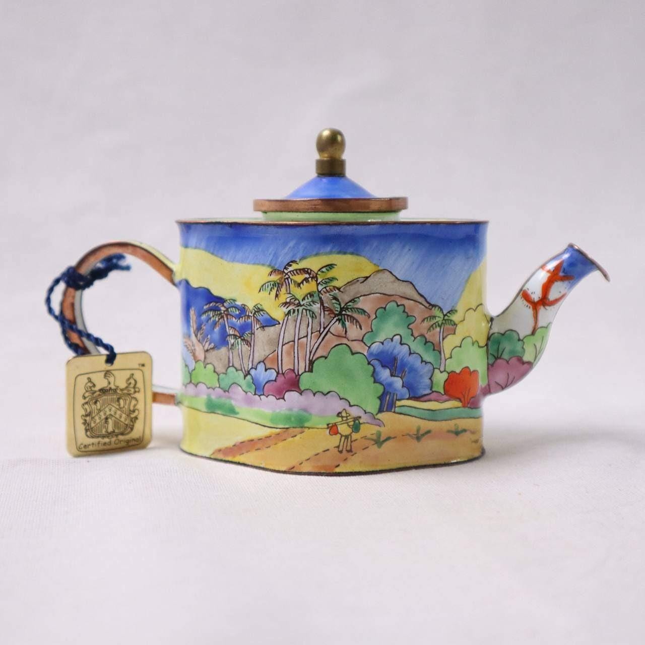 Charlotte Di Vita Numbered Edition Miniature Teapot Hand Painted W