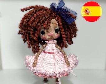 Sophie doll crochet pattern in Spanish