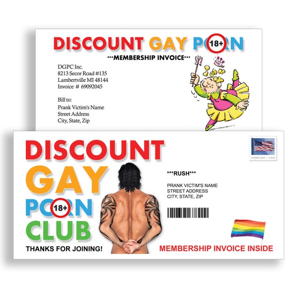 Discount Gay Club - Prank Mail Letter - 100% Anonymous - Sent Directly To Your Friends - Prank Mail - Postal Joke