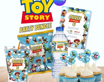 Pack fête Toy Story | Lot de fête d'anniversaire | Invitation modifiable sur toile (téléchargement numérique)