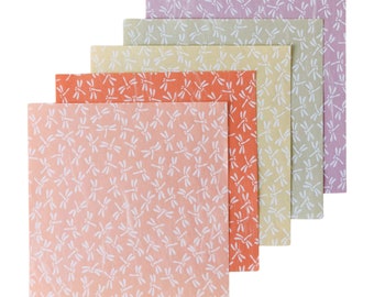 Set di carta giapponese per origami 15 x 15 cm - Tombo / Carta per origami con motivo tradizionale Tombo