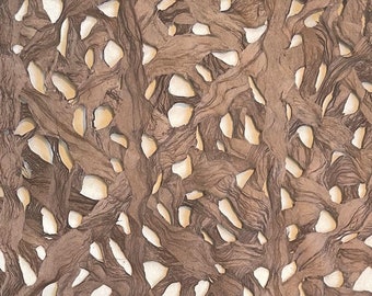 Amate bark paper - Spider web - Mocha / Handmade decorative paper from Mexico