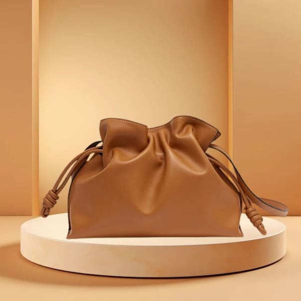 Designer Leather Crossbody Cloud Bag-Genuine Leather Lucky Bag - Stylish Crossbody for Her