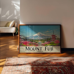 Colorful Mount Fuji Posters, Japanese Wall Art, Home Decor, Travel Decor, Gift for Nature Lovers, Scenic Prints
