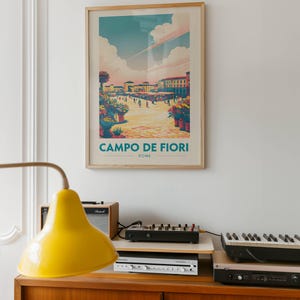 Mercado de flores: Impresión floral ilustrativa para decoración del hogar - Arte mural floral en tonos pastel - Mercado de flores moderno - Póster de viaje de Boho Print Arts
